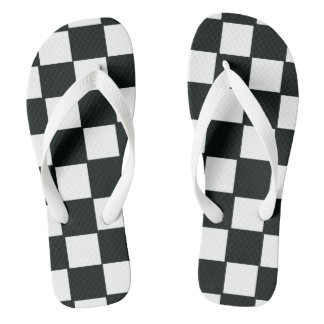 Black and White Flip Flops