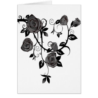 Black And White Floral Cards