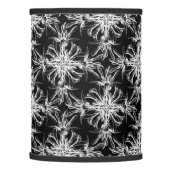 Black and White Floral Damask Lamp Shade (Left)
