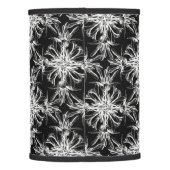 Black and White Floral Damask Lamp Shade (Back)