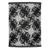 Black and White Floral Damask Lamp Shade (Front)