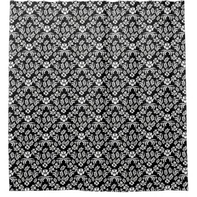 Black And White Damask Shower Curtain elegant damask name and monogram black, pink white shower curtain Black And White Damask Shower Curtain elegant damask name and monogram black, pink white shower curtain