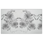 Black and White Floral  Fabric