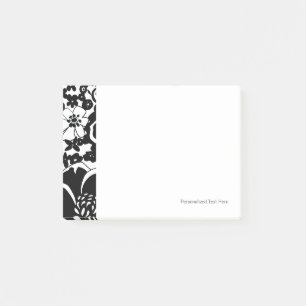 Black and White Floral Garden Graphic Pattern Post-it Notes