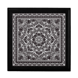 Black and White Floral Gift Box