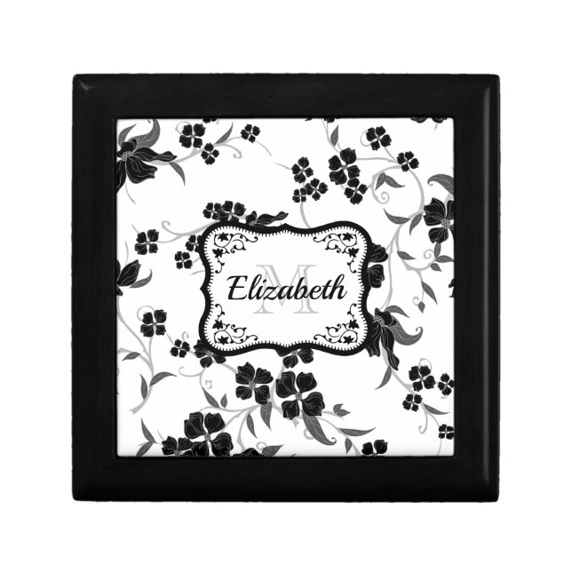 Black and White Floral Gift Box (Front)