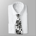 Black and white floral gift neck tie<br><div class="desc">Black on white floral tie. Definitely going to get lots of compliments on this one!</div>