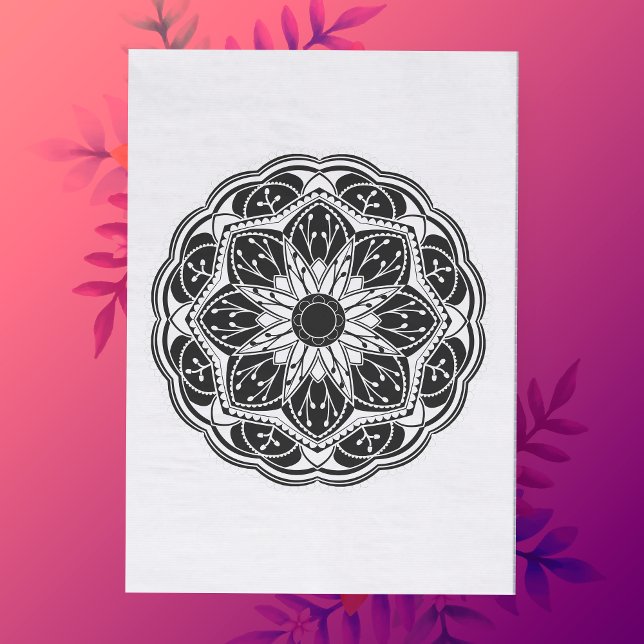 Black and white floral mandala tissue paper (Creator Uploaded)