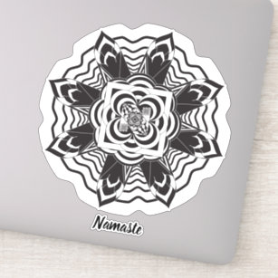 Black And White Abstract Flower Stickers - 61 Results