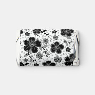 Black and White Floral Print Hershey's Miniatures