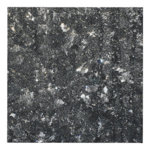 Black and white floral textile faux canvas print