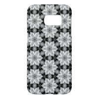 Black and white flower Android case