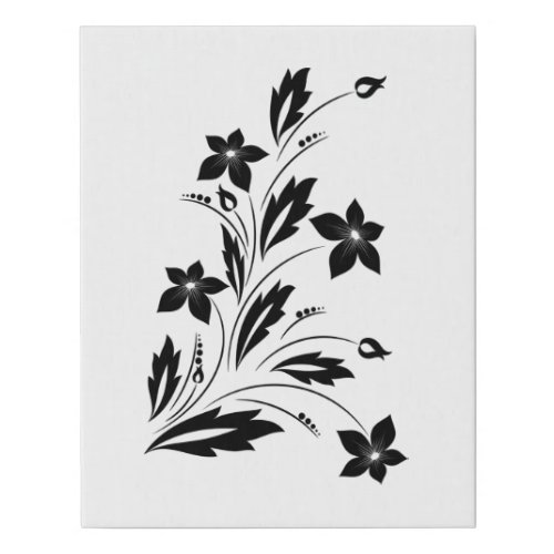 Black and White Flower Art Canvas