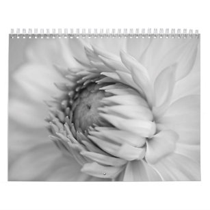 Black and white  flower calendars