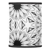 Black and White Flower  Lamp Shade (Left)