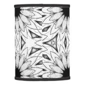 Black and White Flower  Lamp Shade (Back)