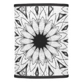 Black and White Flower Lamp Shade (Front)