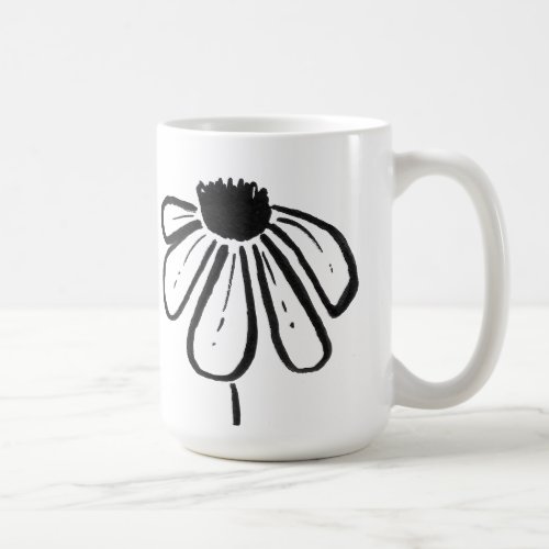 Black and White Flower mug