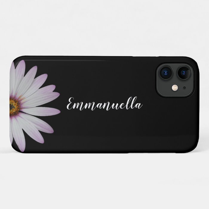 Black and White Flower Name iPhone 11 Case
