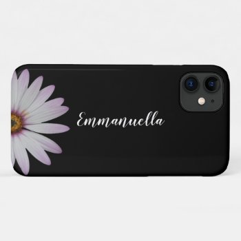 Black And White Flower Name Iphone 11 Case by tjustleft at Zazzle