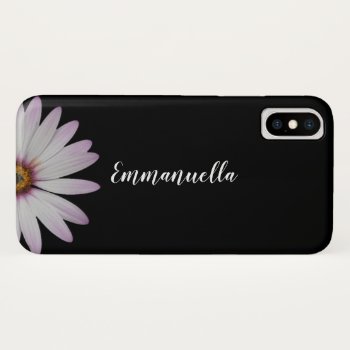 Black And White Flower Name Iphone X Case by tjustleft at Zazzle