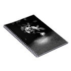 Black and white flower notebook