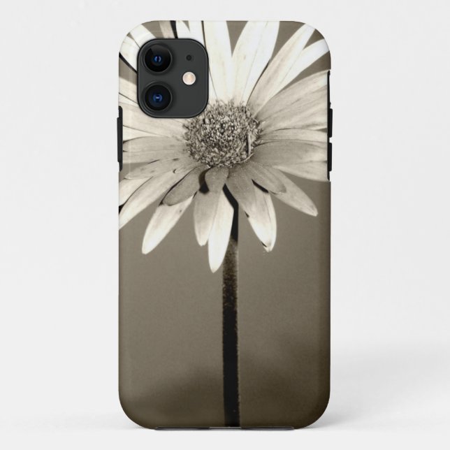Black and White Flower Photo Case-Mate iPhone Case (Back)