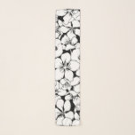 black and white flower scarf<br><div class="desc">black and white cherry blossom floral pattern, for that go with anything accessory</div>