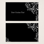 Black and White Flower Scroll (Front & Back)