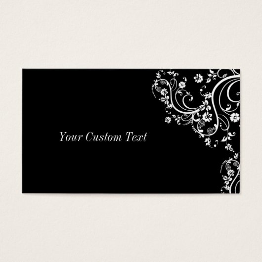 Black and White Flower Scroll (Front)