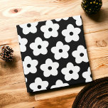 Black and White Flower Y2K Pattern 3 Ring Binder<br><div class="desc">Black and White Flower Y2K Pattern</div>