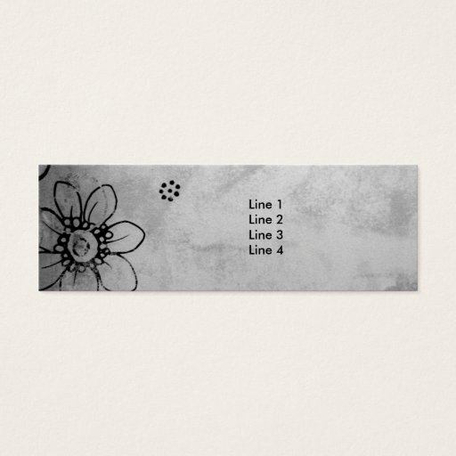 Customizable Black and White Flowers Business Card Templates