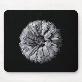 Black And White Flowers 10 Mouse Pad