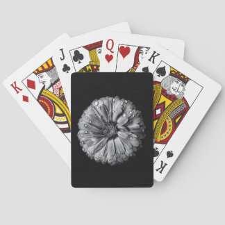Black And White Flowers 10 Poker Cards