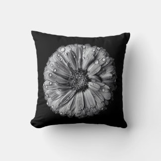 Black And White Flowers 10 Throw Pillow