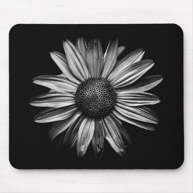 Black And White Flowers 18 Mouse Pad (Front)