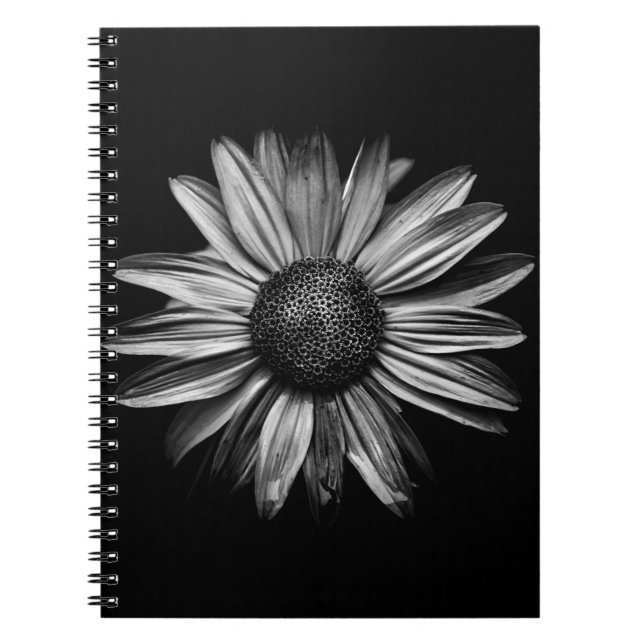 Black And White Flowers 18 Notebook (Front)