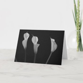 Black And White Flowers Card by ChristyWyoming at Zazzle