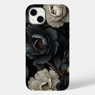 Black and White Flowers Case-Mate iPhone 14 Plus Case