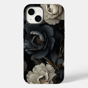 Black and White Flowers Case-Mate iPhone 14 Case
