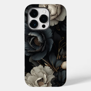 Black and White Flowers Case-Mate iPhone 14 Pro Case