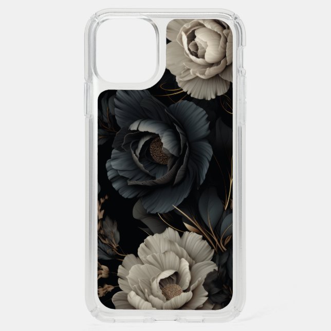 Black and White Flowers Speck iPhone 11 Pro Max Case (Front)