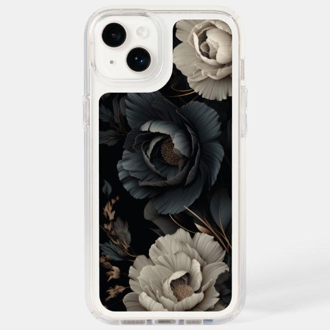 Black and White Flowers Speck iPhone Case (Front)