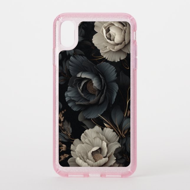 Black and White Flowers Speck iPhone XS Max Case (Front)