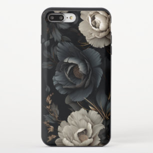 Black and White Flowers iPhone 8/7 Plus Slider Case
