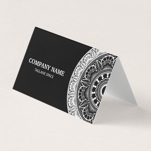Black and White Folded Business Card