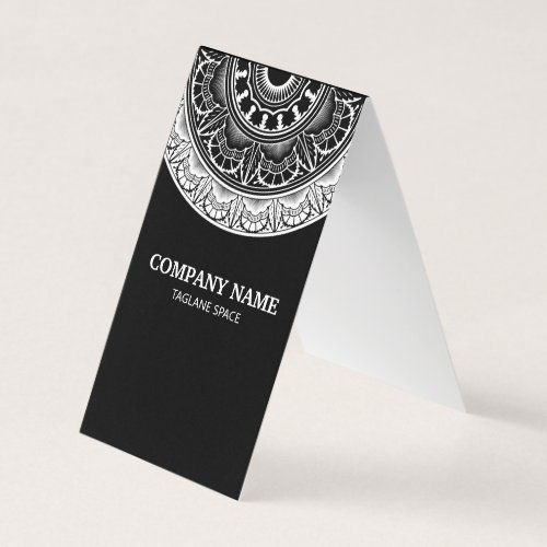Black and White Folded Business Card