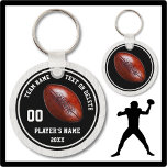 Black And White Football Keychains, Personalized Keychain at Zazzle
