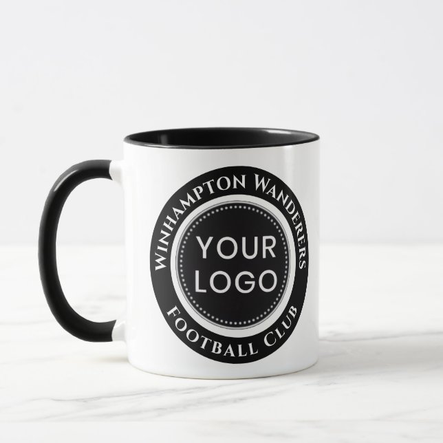 Black and White Football Team Mug (Left)