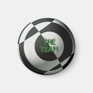 Black and White Footballs Magnet